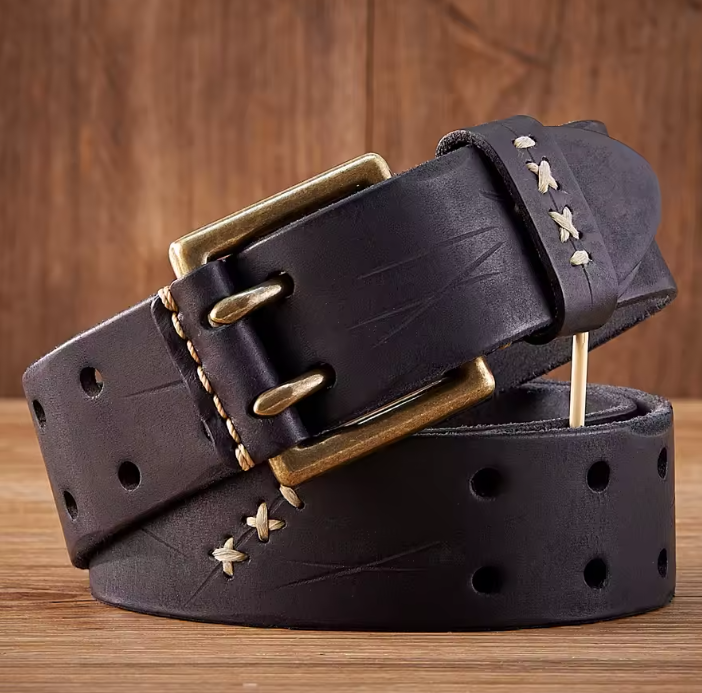 Heritage Brass Frame Leather Belt