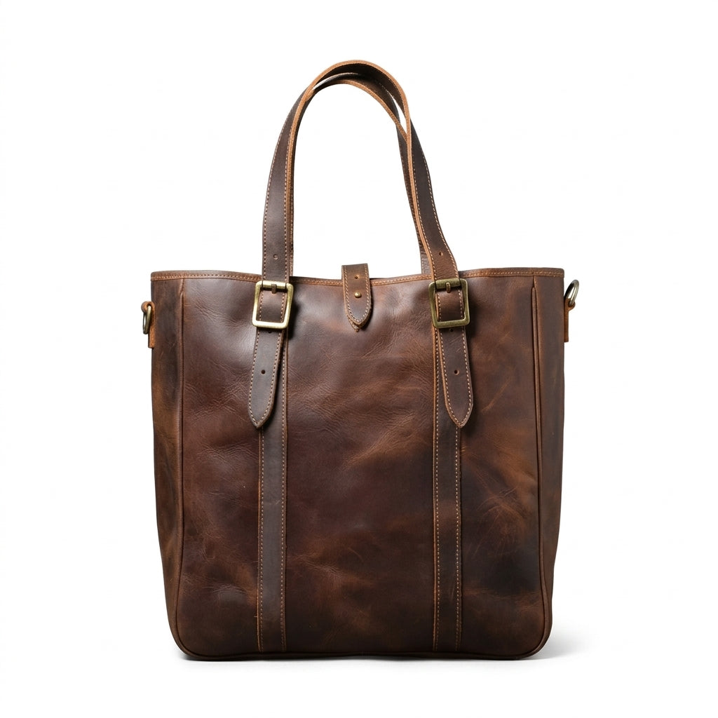 Crazy horse leather tote bag by Cortfashion