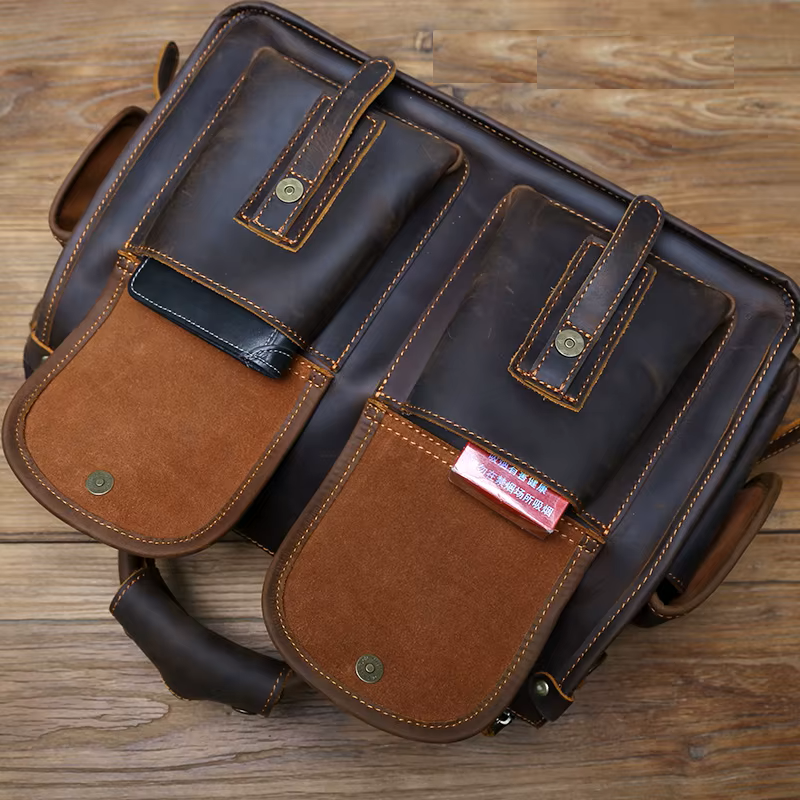 Vintage Leather Messenger Bag