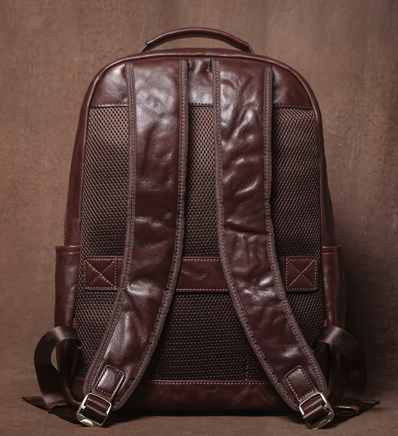 Heritage Craft Full-Grain Leather Laptop Backpack