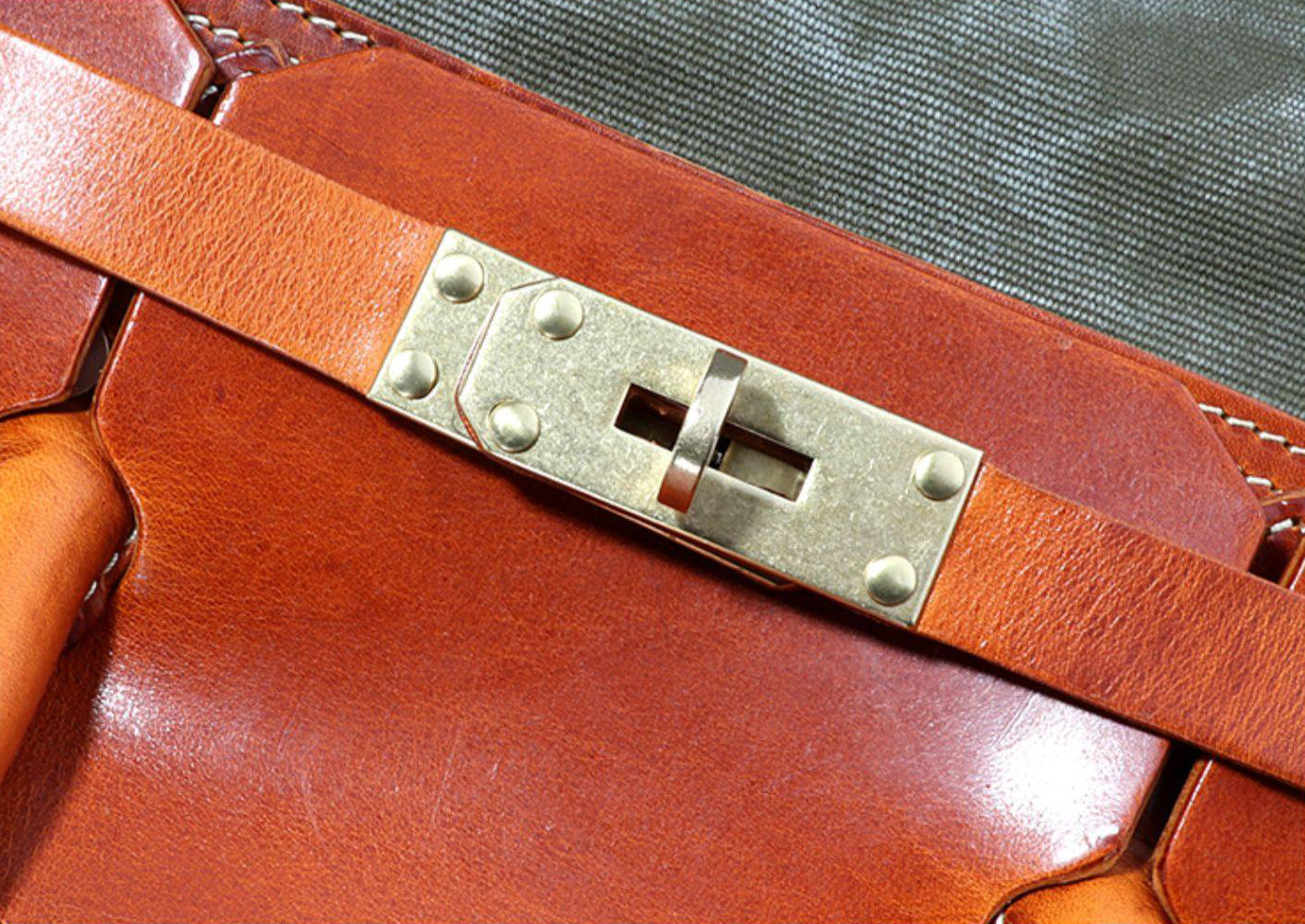 Vintage Handmade Canvas & Leather Travel Bag