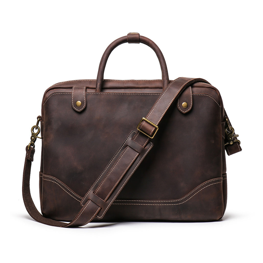 Heritage Full-Grain Leather Messenger Bag