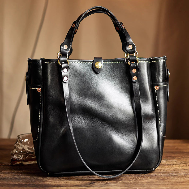 Vintage Italian Leather Tote Bag