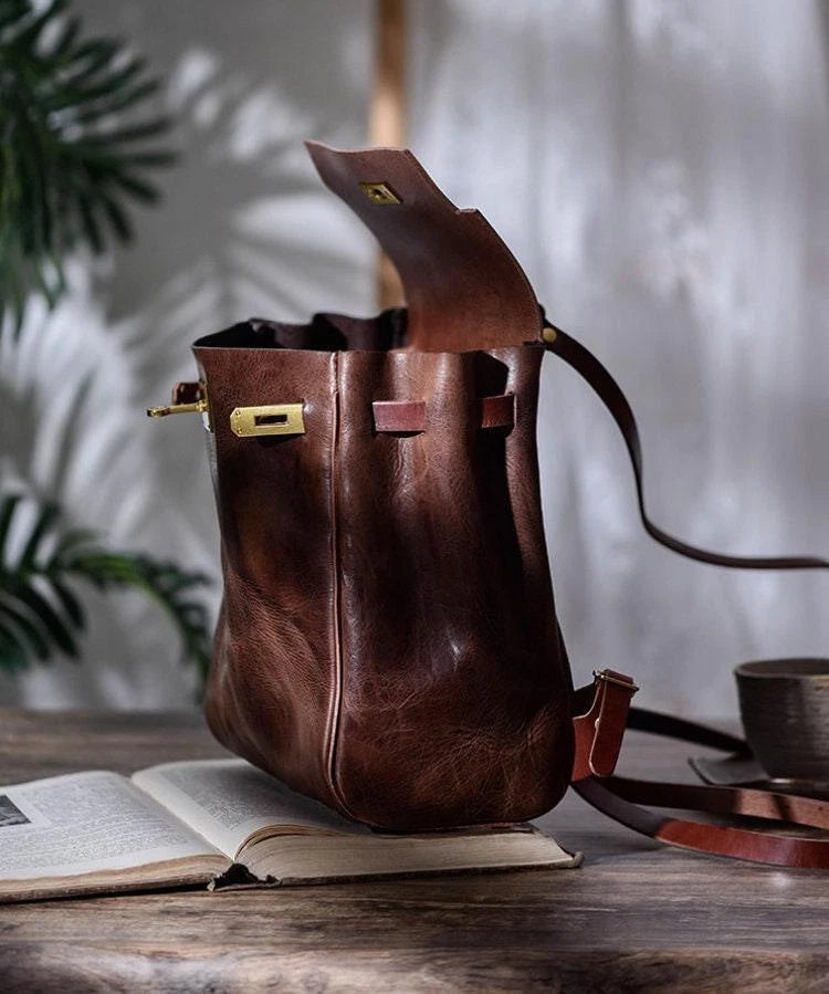 Vintage Artisan Leather Backpack
