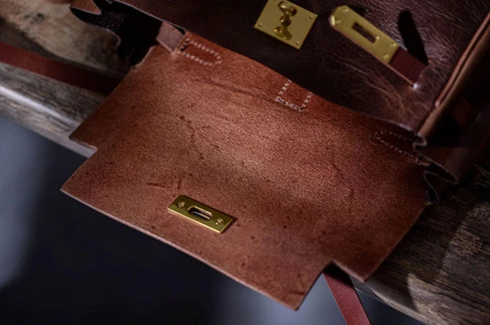 Vintage Artisan Leather Backpack