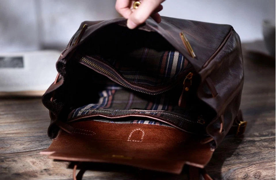 Vintage Artisan Leather Backpack