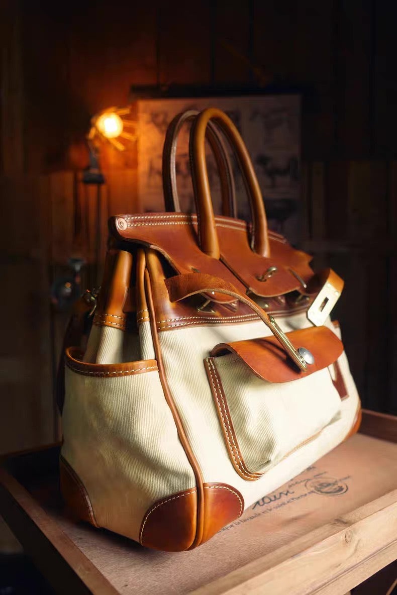 Heritage Canvas Leather Carryall