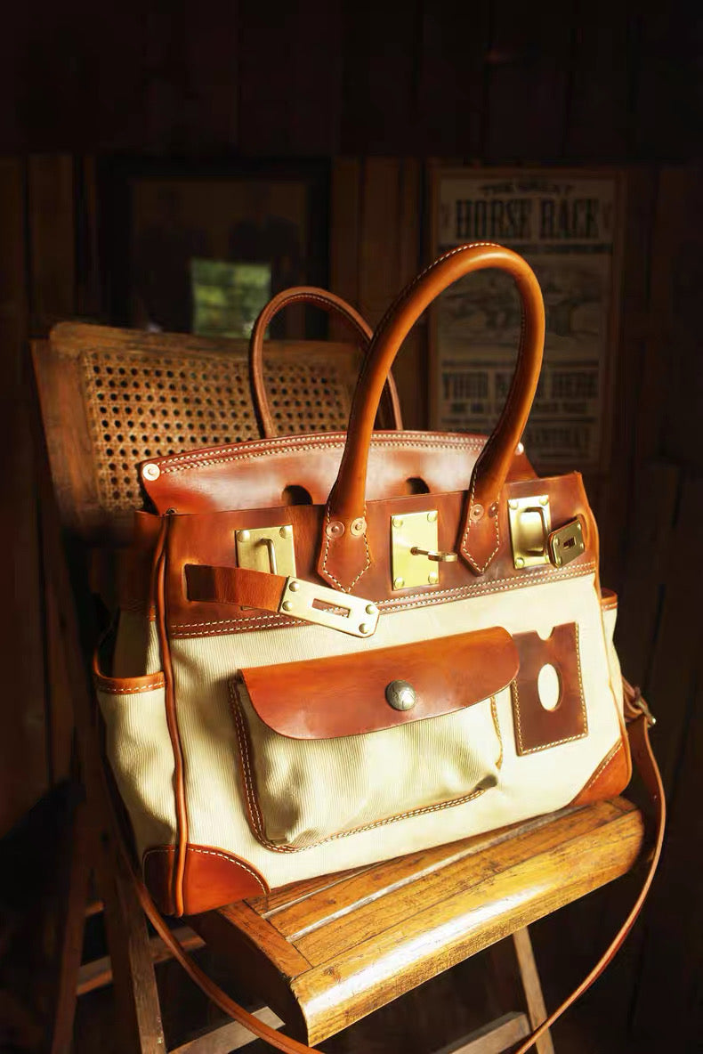 Heritage Canvas Leather Carryall