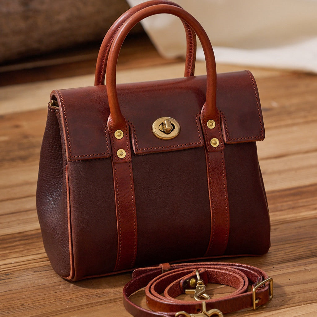 Small Cowhide Leather Handbag