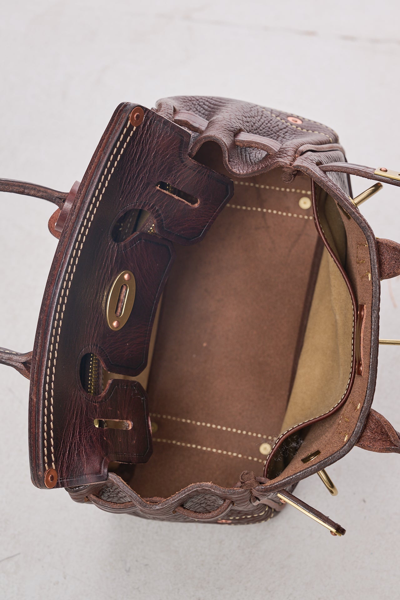 Mini rustic leather bag