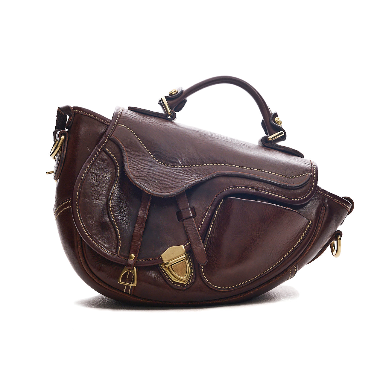 Full grain leather Saddle Bag