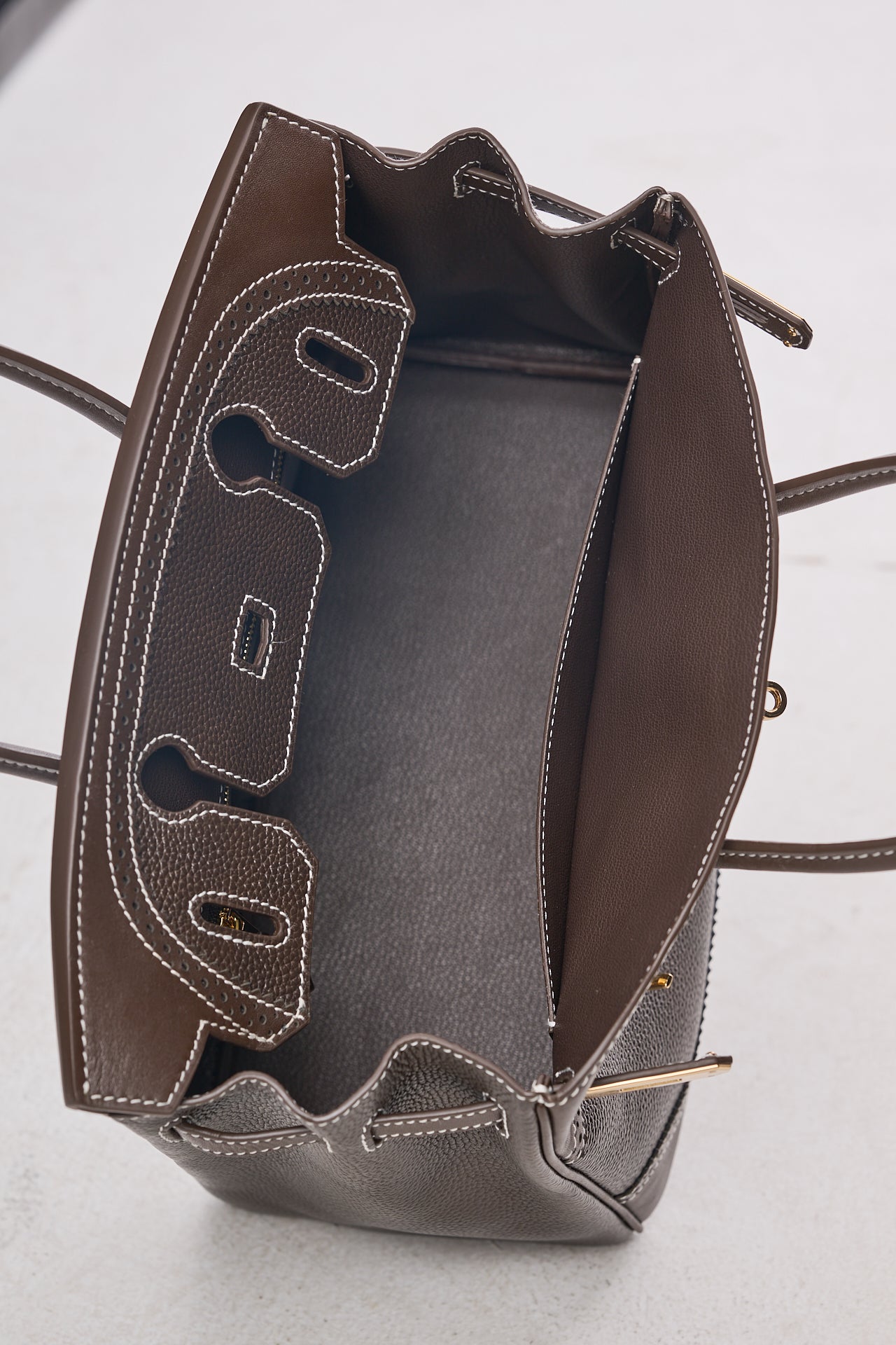 Classic Cowhide Leather Handbag