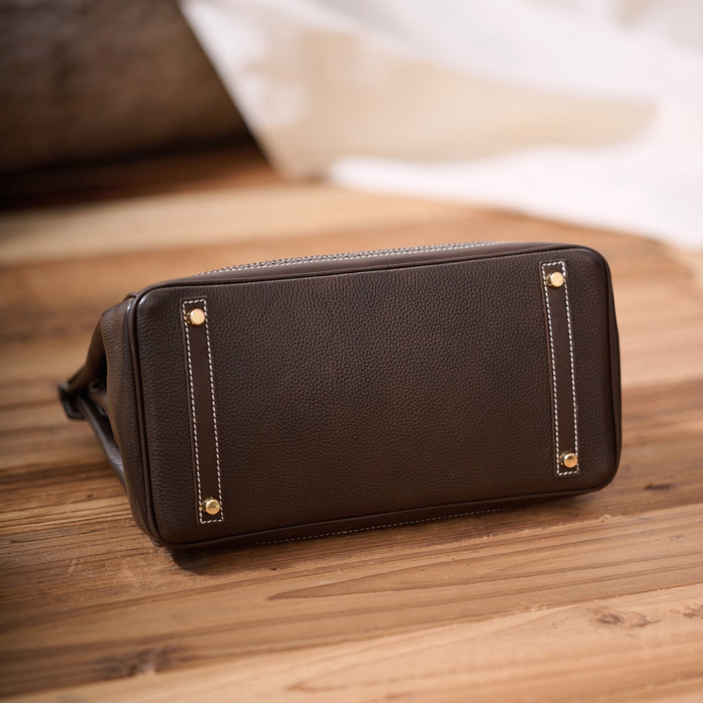 Classic Cowhide Leather Handbag