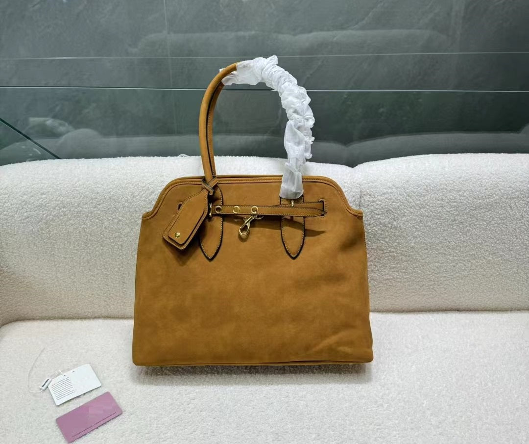 Cowhide Suede Tote Bag