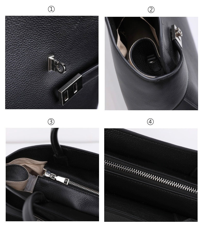 Noir Elegance Leather Bag