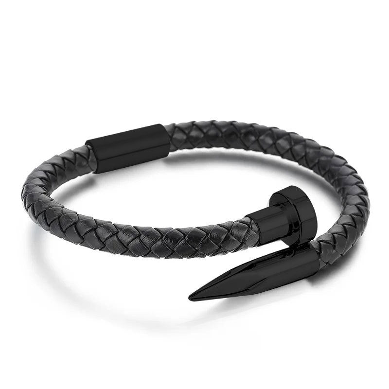 Braided Cowhide Leather Bracelet