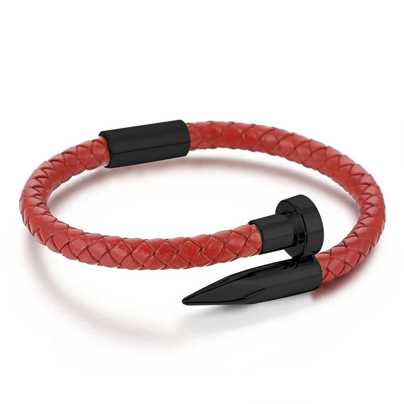 Braided Cowhide Leather Bracelet