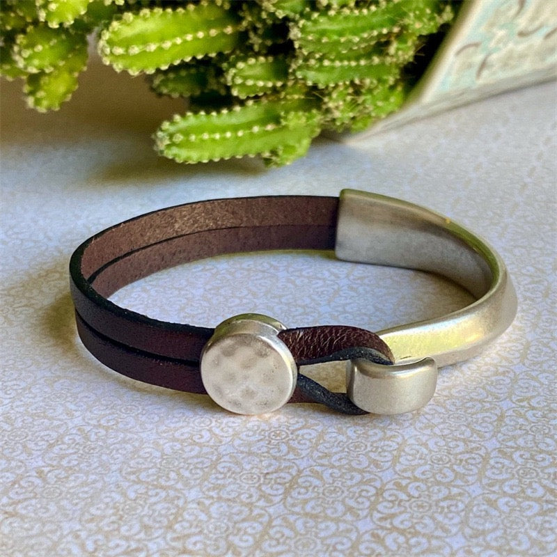 Leather Wrap Cuff Bracelet