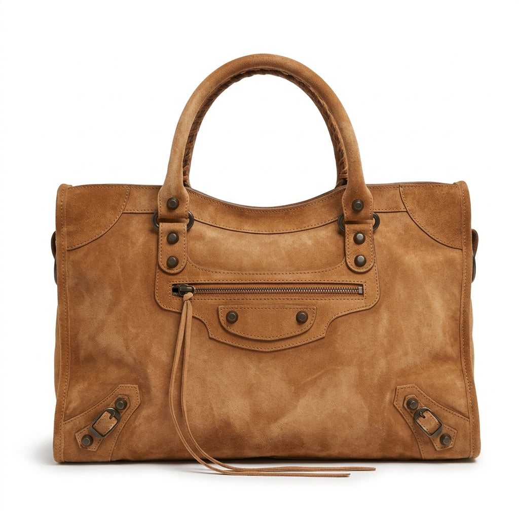 Cowhide Leather Moto Panel Travel Bag by Cortfashion