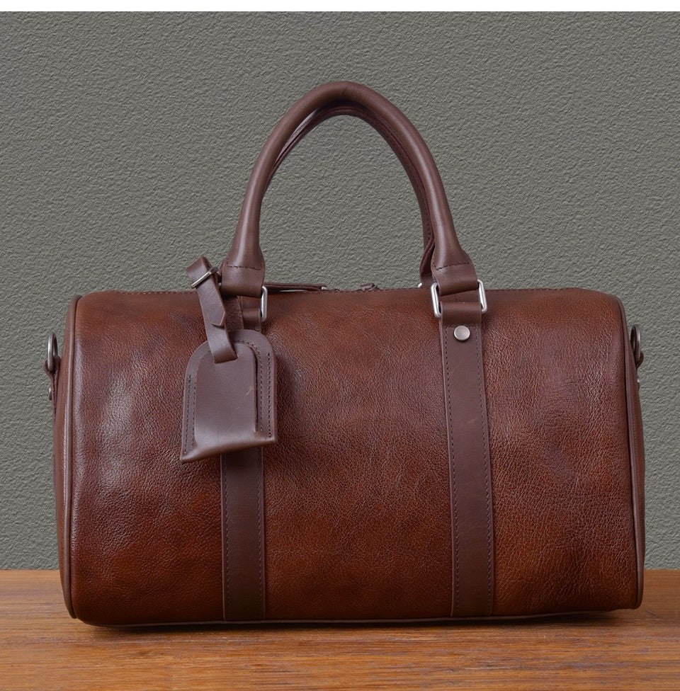 Vintage Genuine Leather Duffel Bag