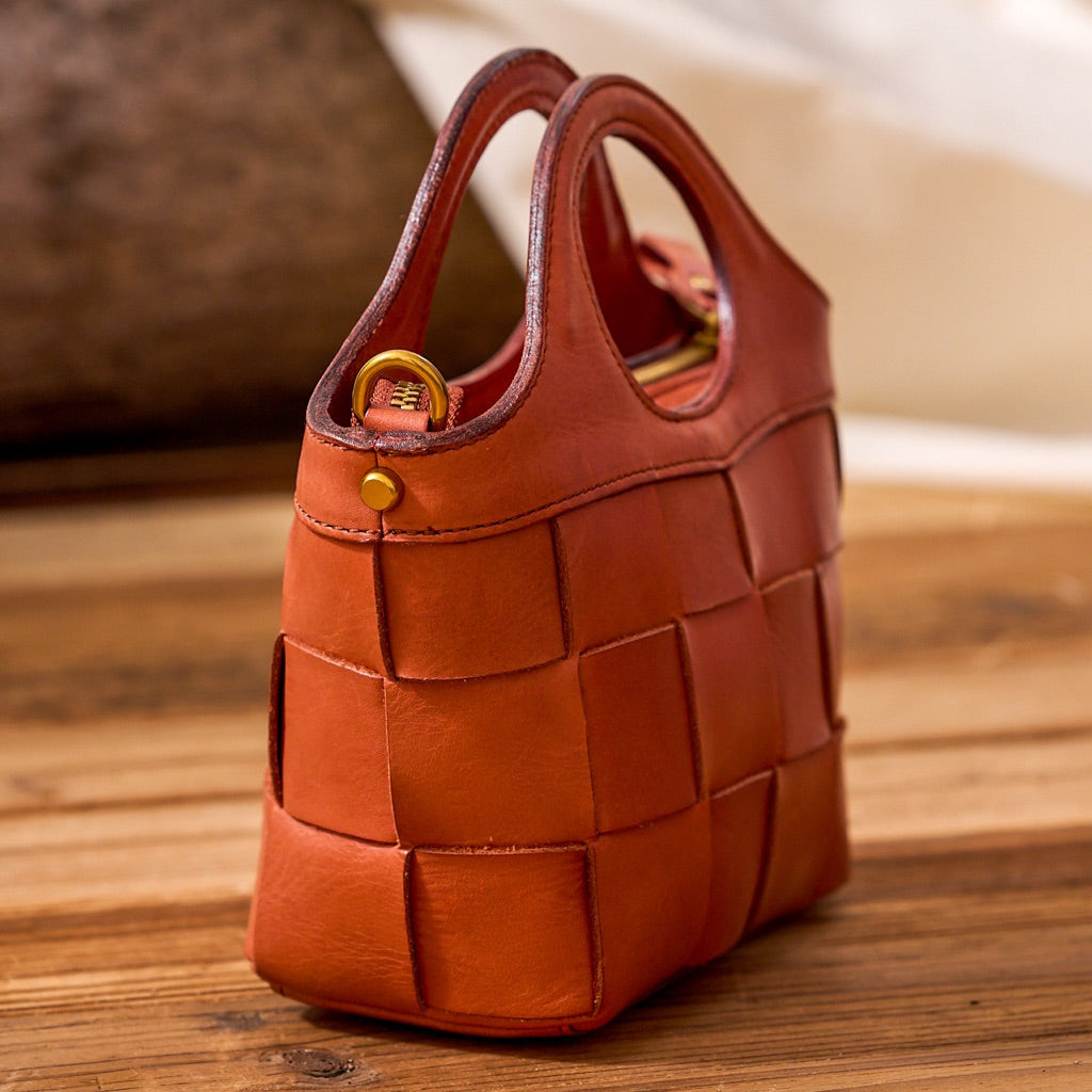 Handwoven Cowhide Leather Crossbody Bag