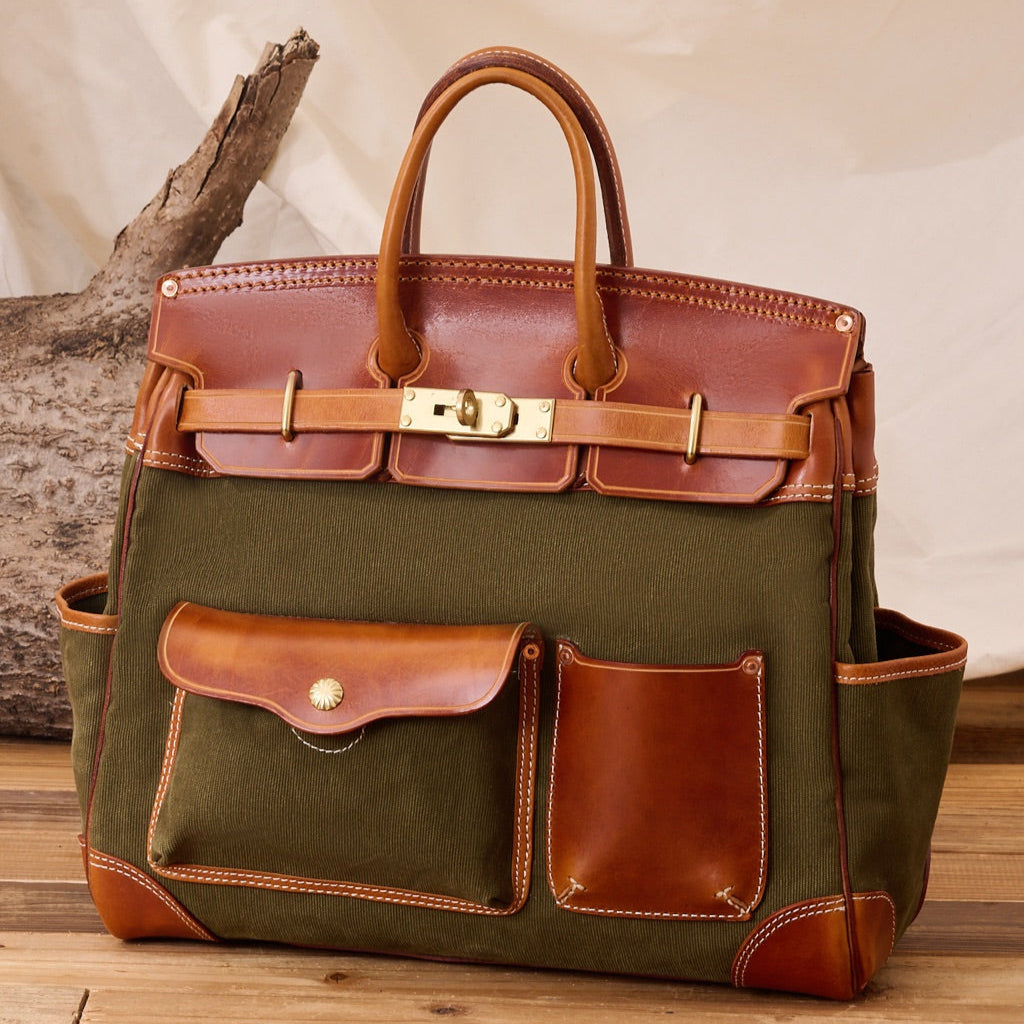 Canvas & Leather Weekender Bag