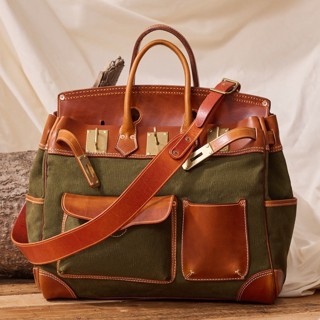 Canvas & Leather Weekender Bag