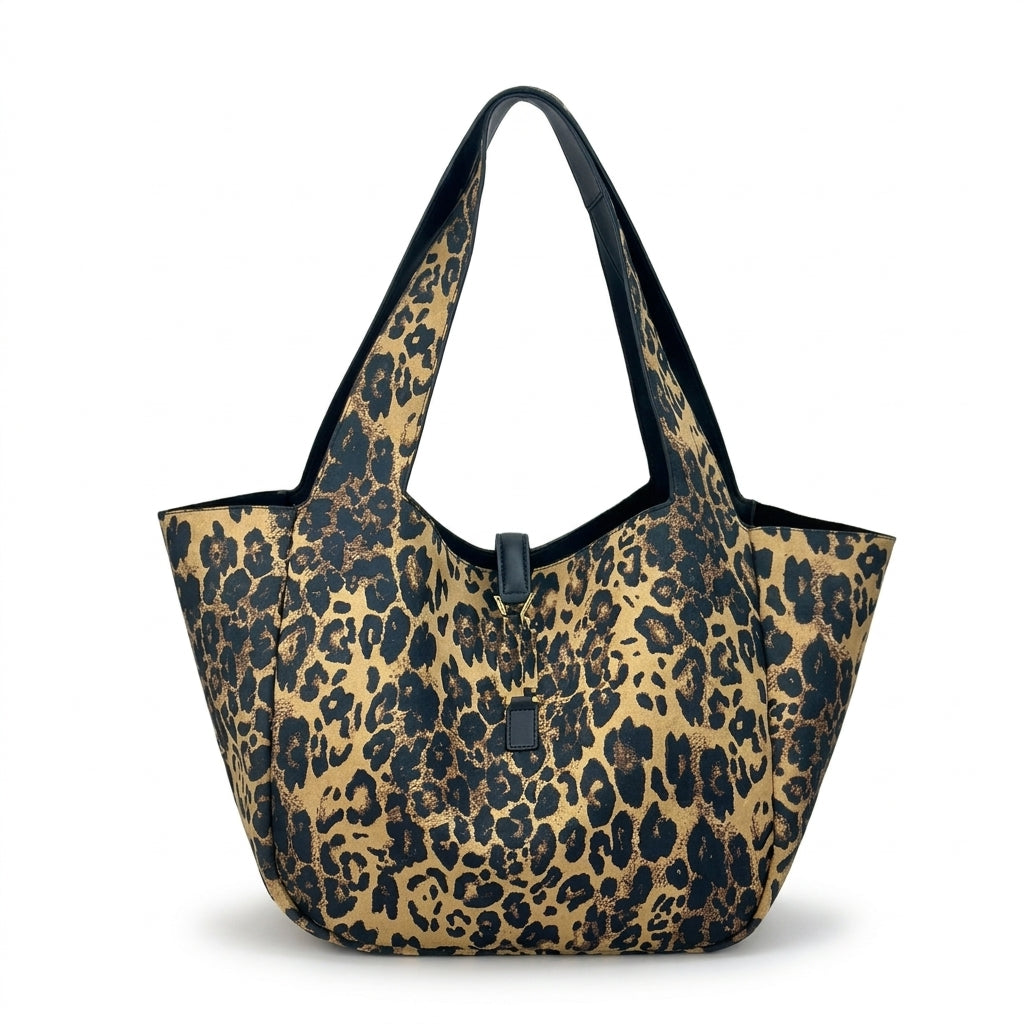 Leopard print leather tote bag by Cortfashion