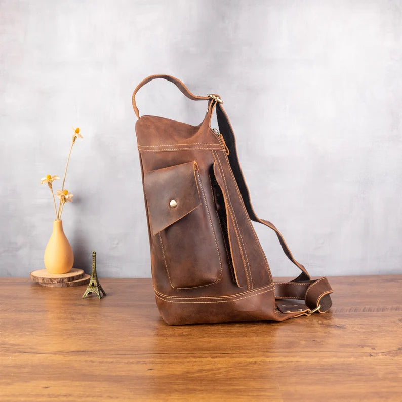 Vintage Leather Sling Bag