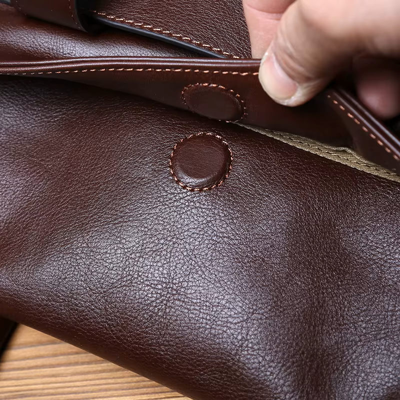 Natural Cowhide Leather Briefcase