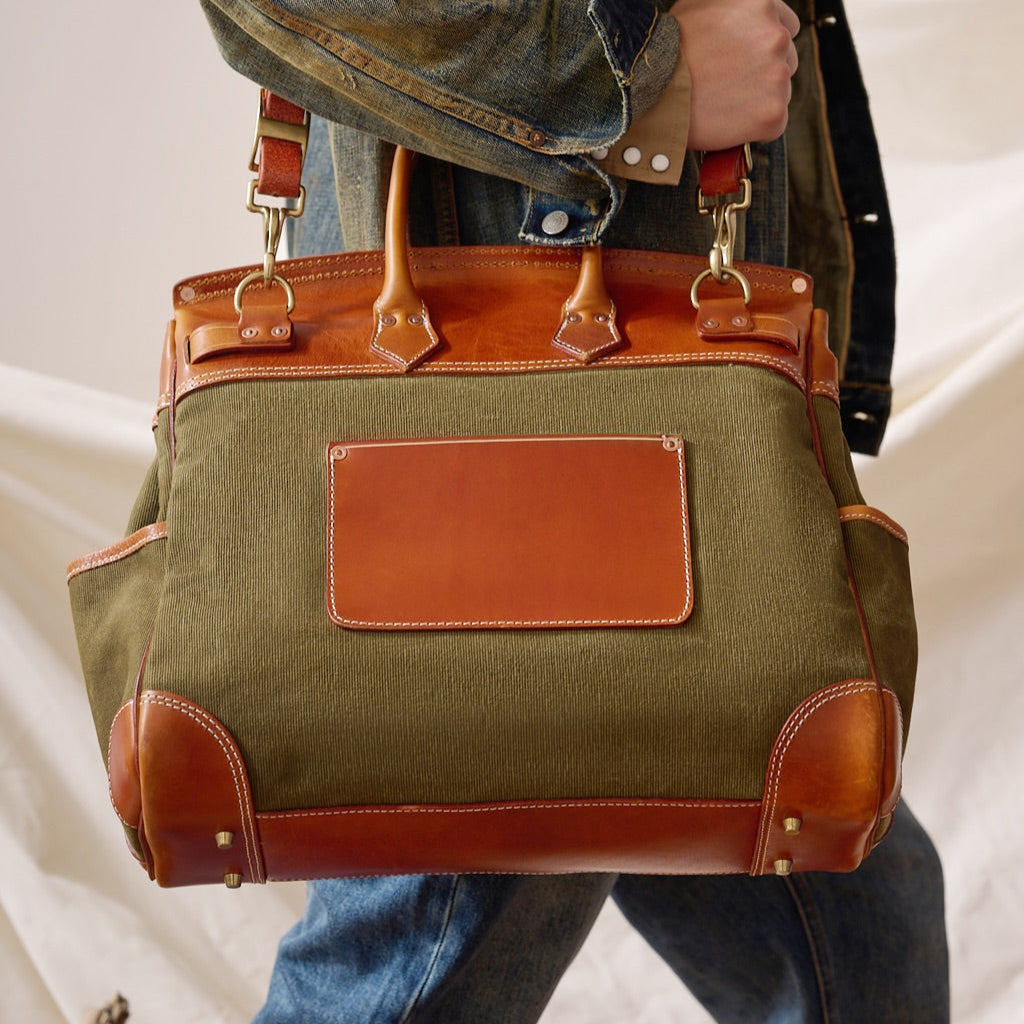 Canvas & Leather Weekender Bag