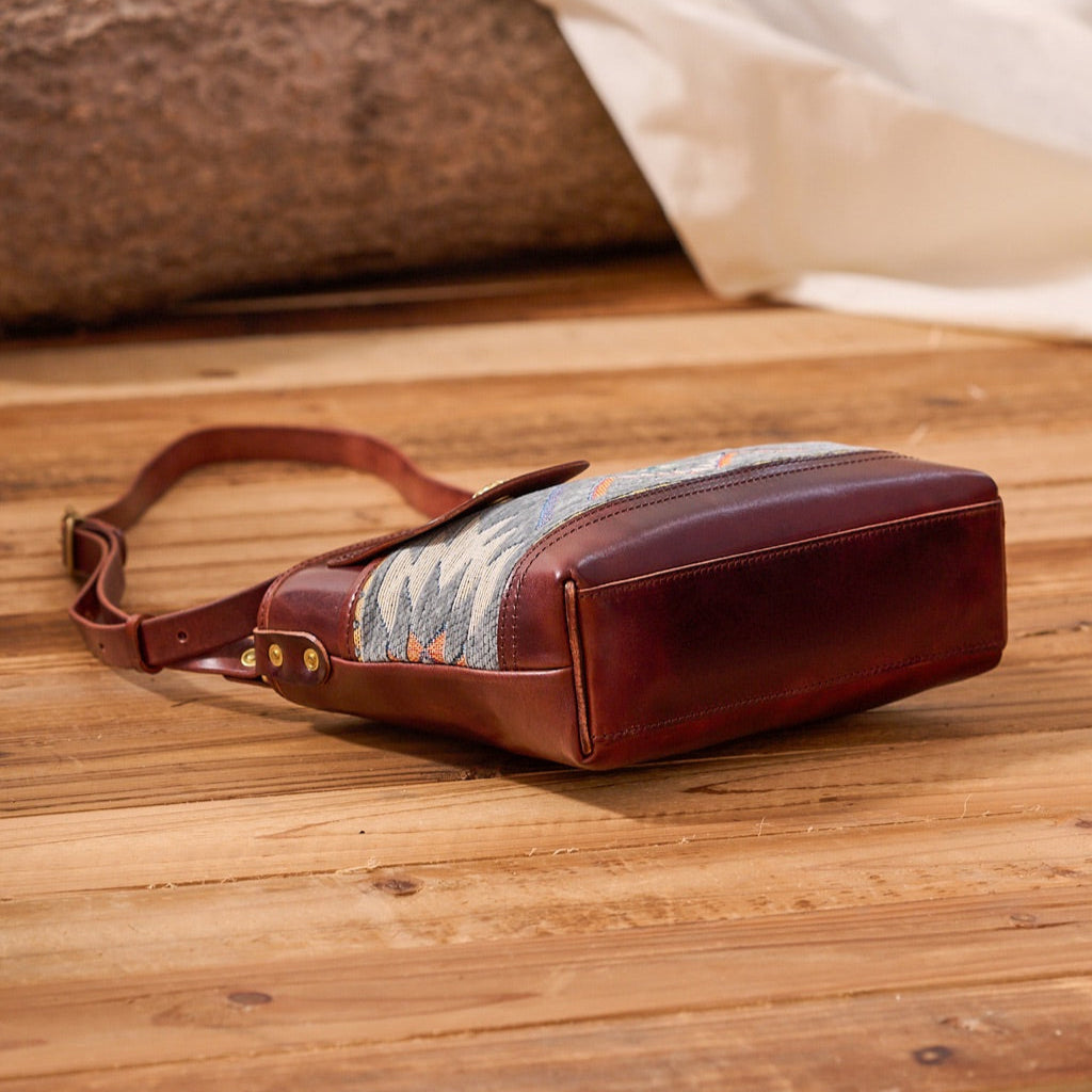 Rugged Cowhide Leather Crossbody Bag