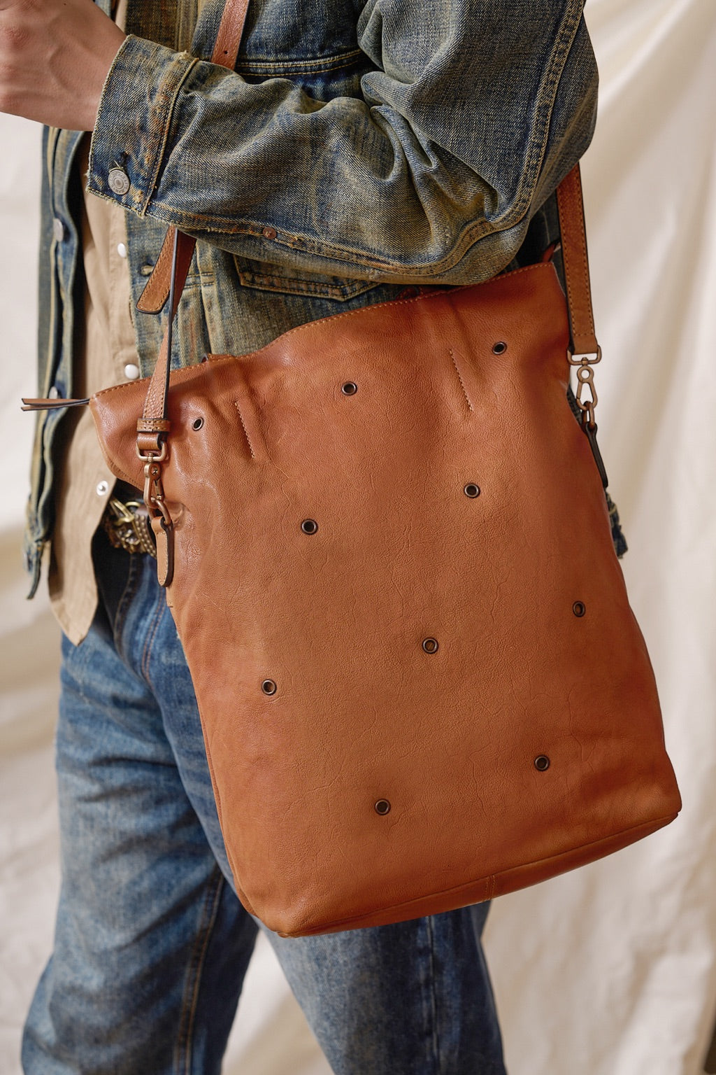 Cowhide Leather Tote Bag