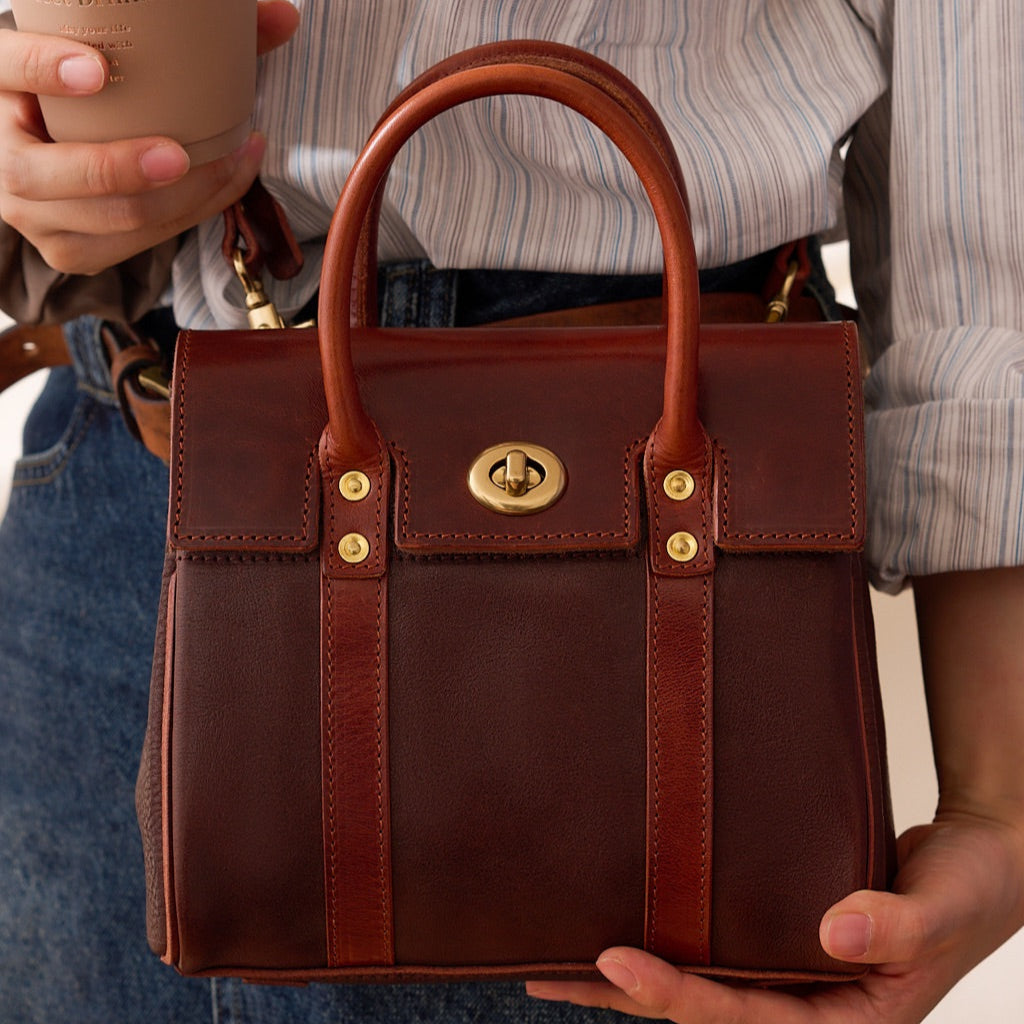 Small Cowhide Leather Handbag