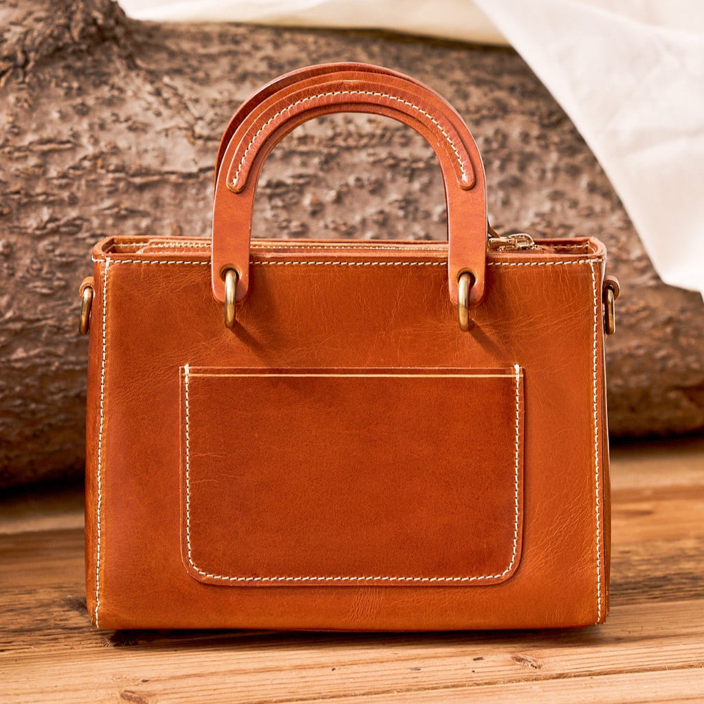 Handcrafted Woven Cowhide Leather Bag