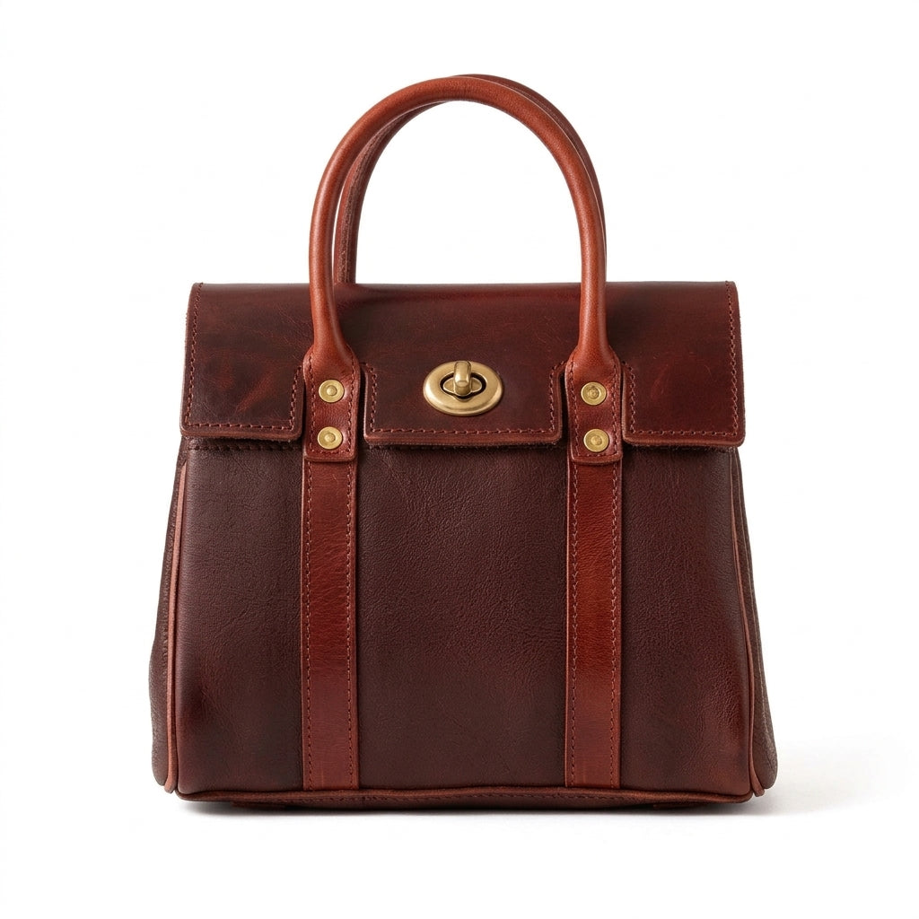 Small cowhide leather handbag by Cortfashion
