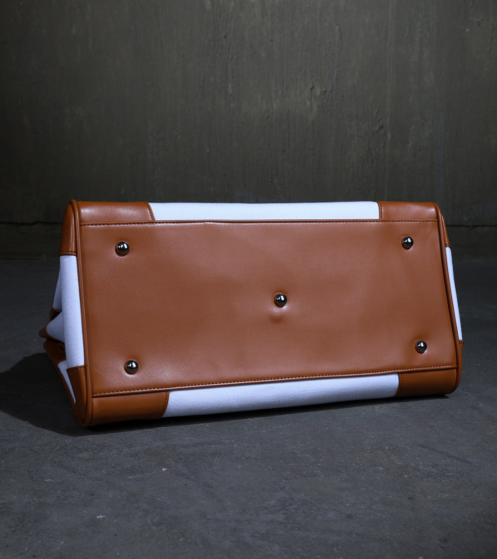 Oversized Canvas Leather Carryall