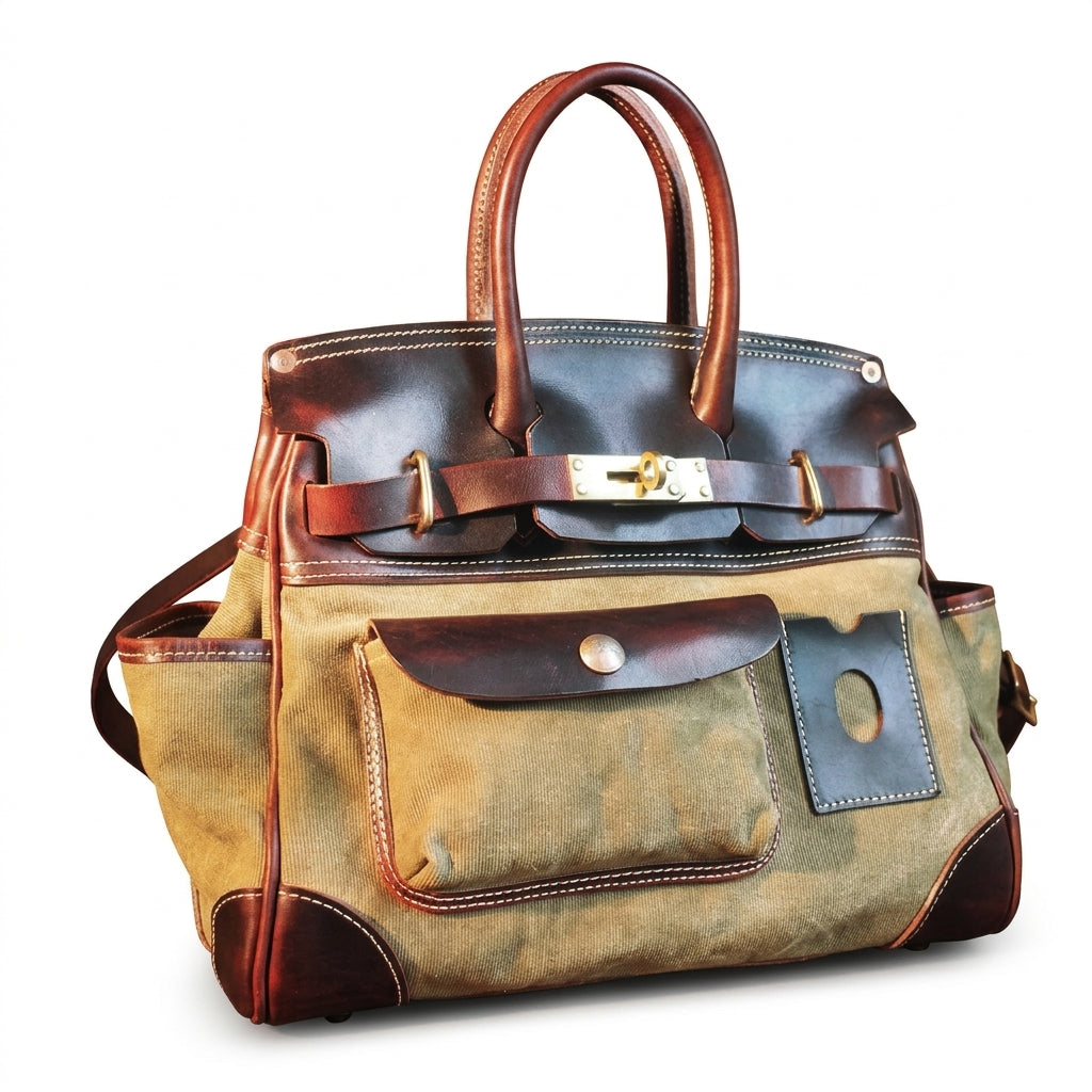 Heritage Canvas Leather Carryall by Cortfashion