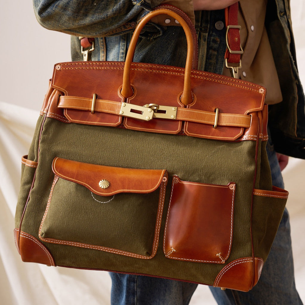 Canvas & Leather Weekender Bag
