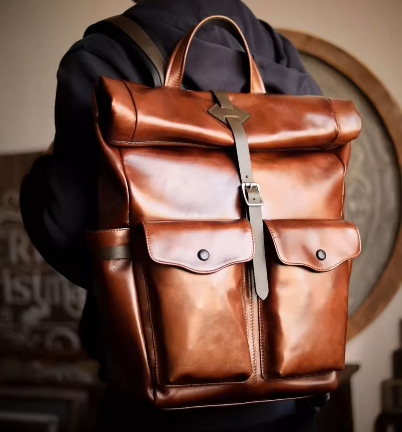Vintage Craft Genuine Leather Travel Backpack