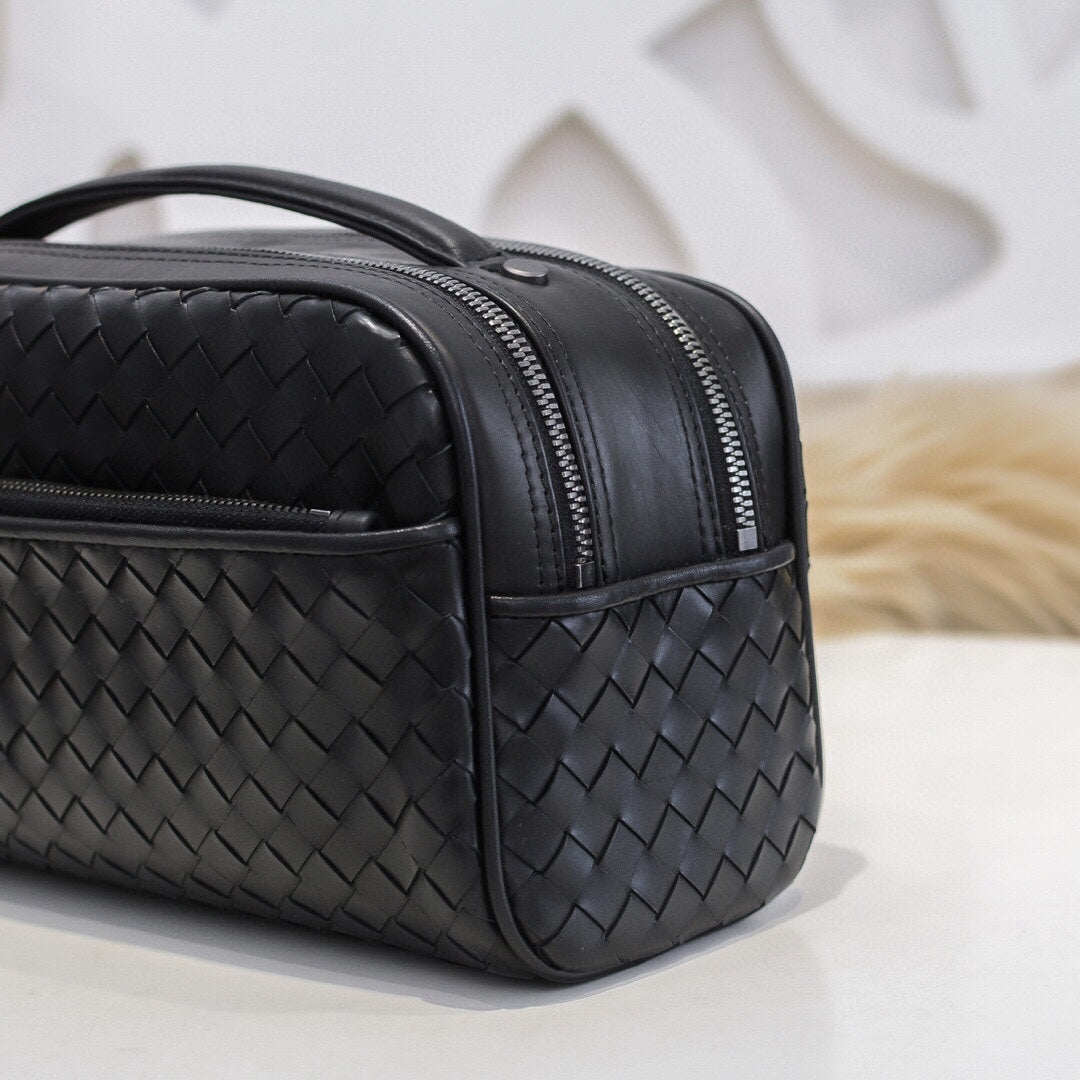 Woven Leather Dopp Kit