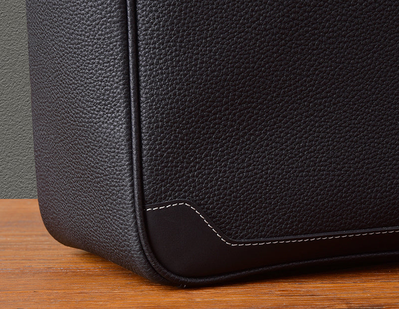 Cowhide Leather Large Vertical Tote Bag