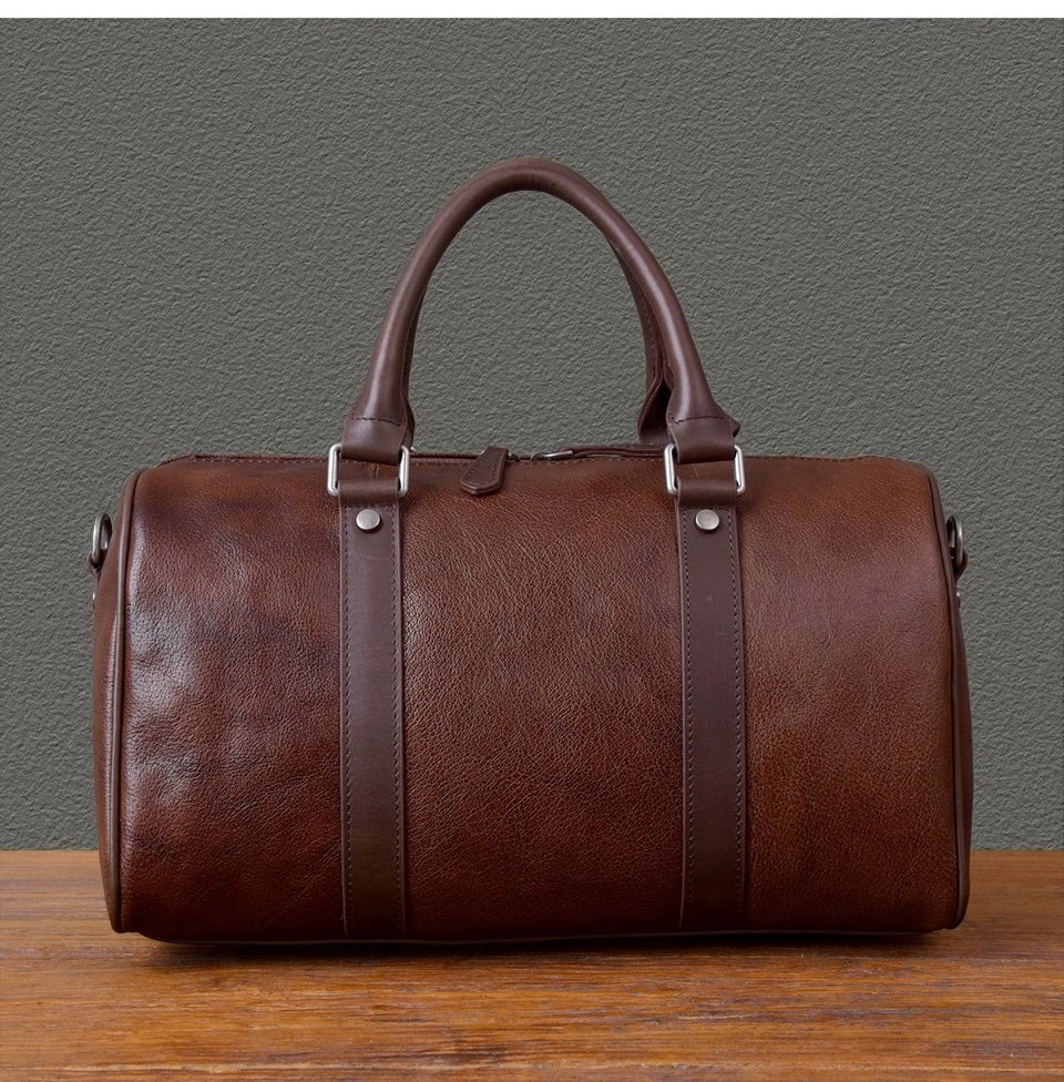 Vintage Genuine Leather Duffel Bag
