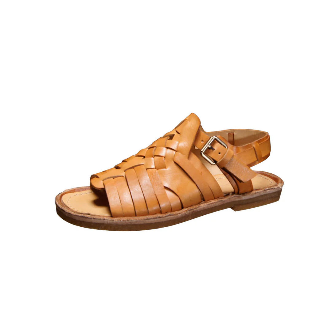 TerraWeave Leather Roman Sandals
