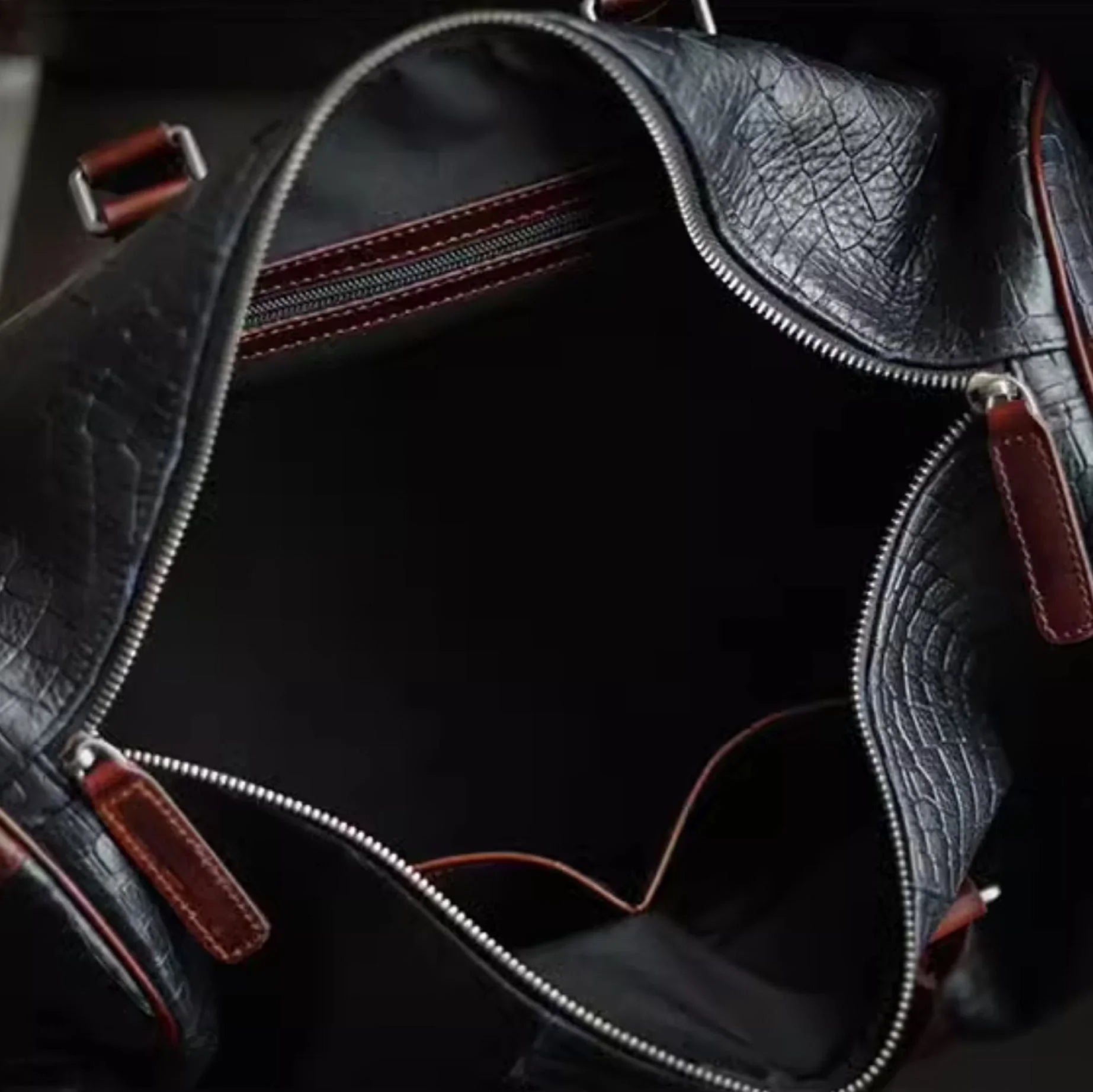 Italian Full Grain Leather Duffle Bag