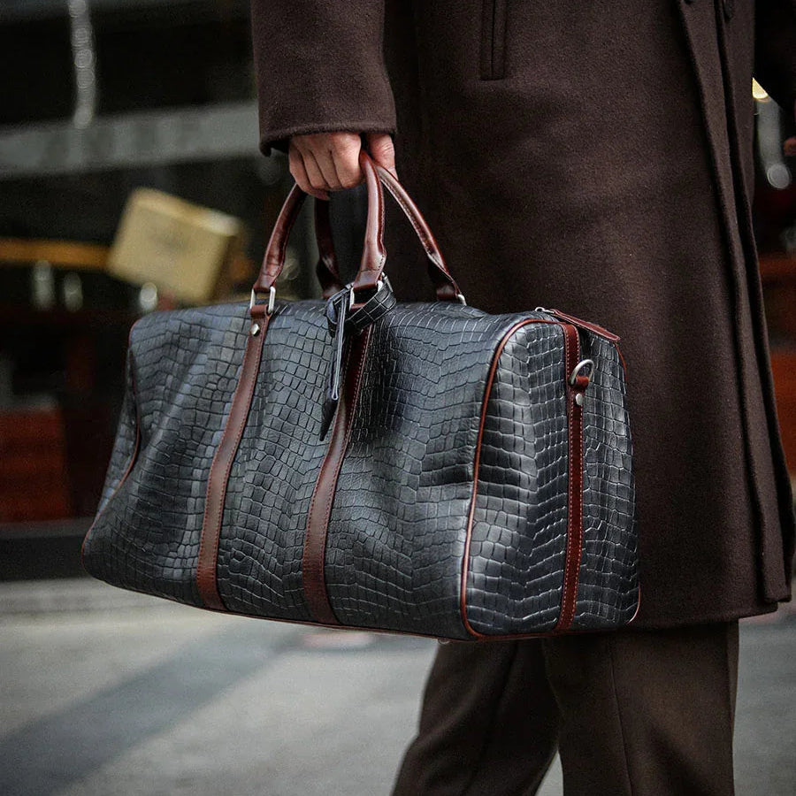 Italian Full Grain Leather Duffle Bag