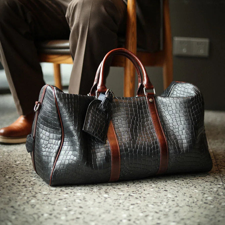 Italian Full Grain Leather Duffle Bag