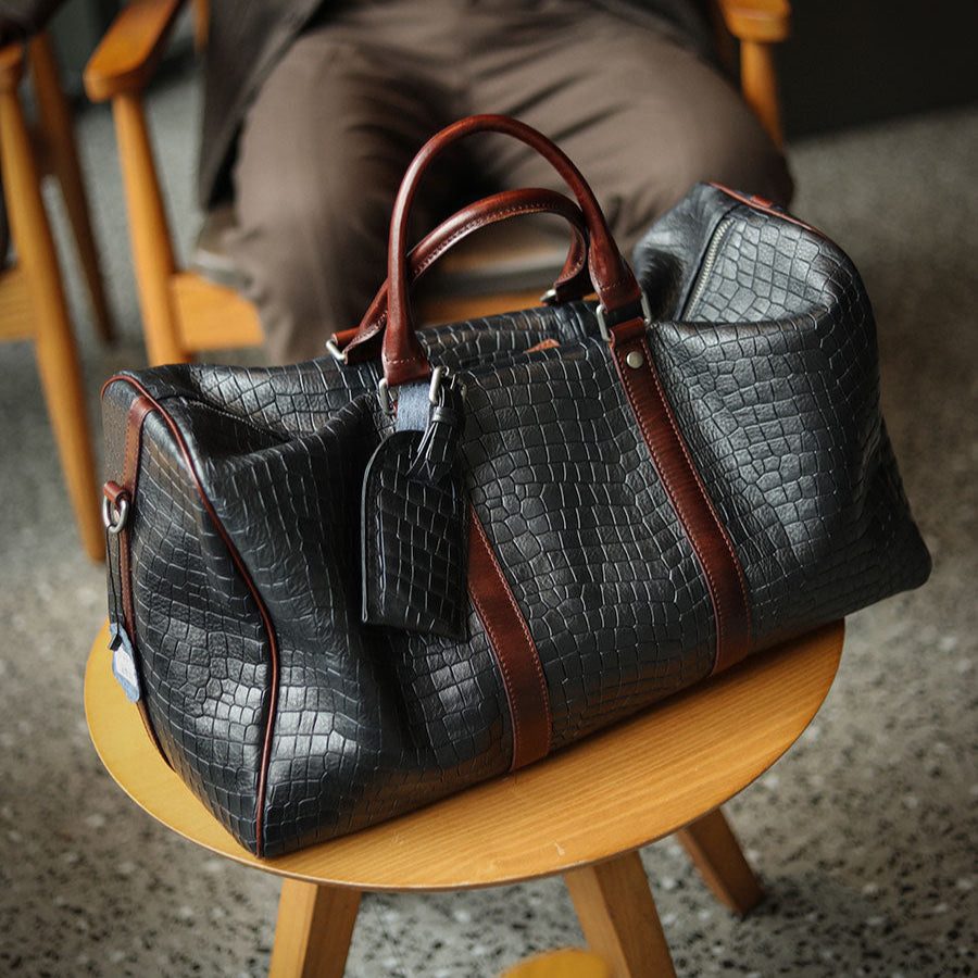 Italian Full Grain Leather Duffle Bag