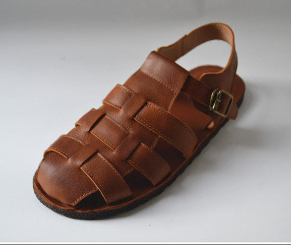 Vintage Woven Leather Sandals