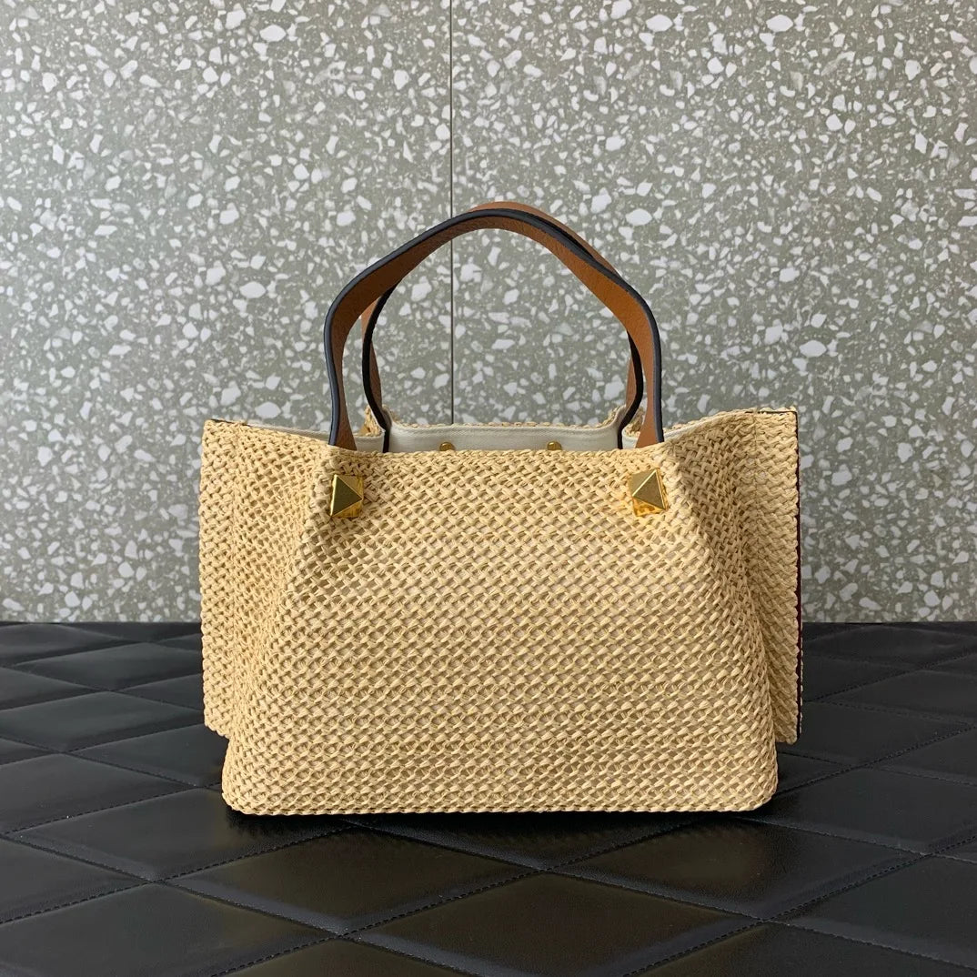 Coastal Breeze Straw Tote